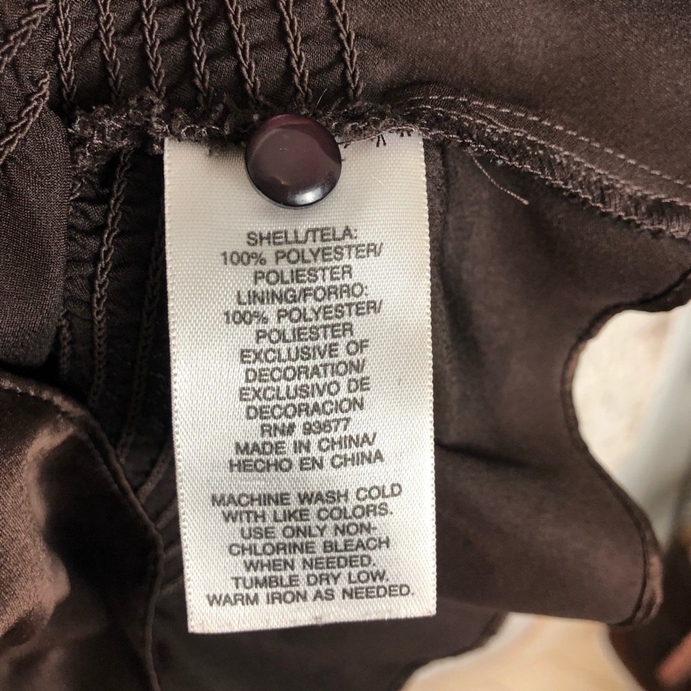 Allen B. Ruffle Brown Blouse - Picture 4 of 5